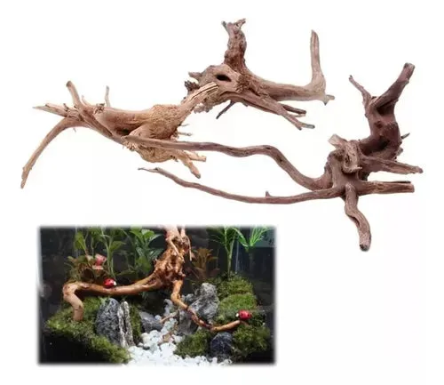 Adorno De Madera Drift Wood Para Acuario 40cm