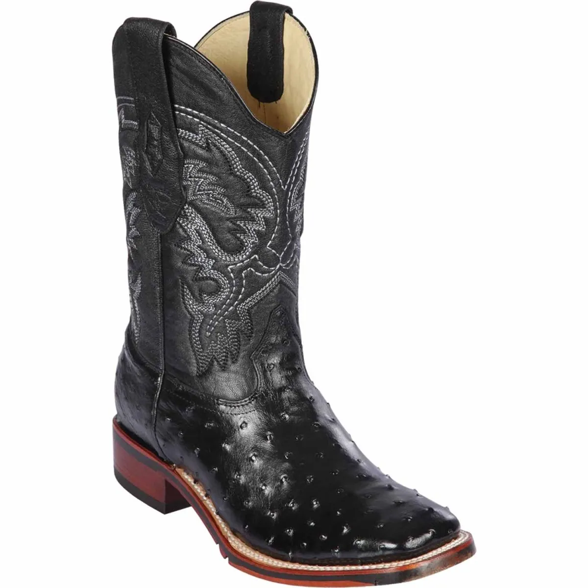 Botas de Avestruz Horma Amplia Suela TPU