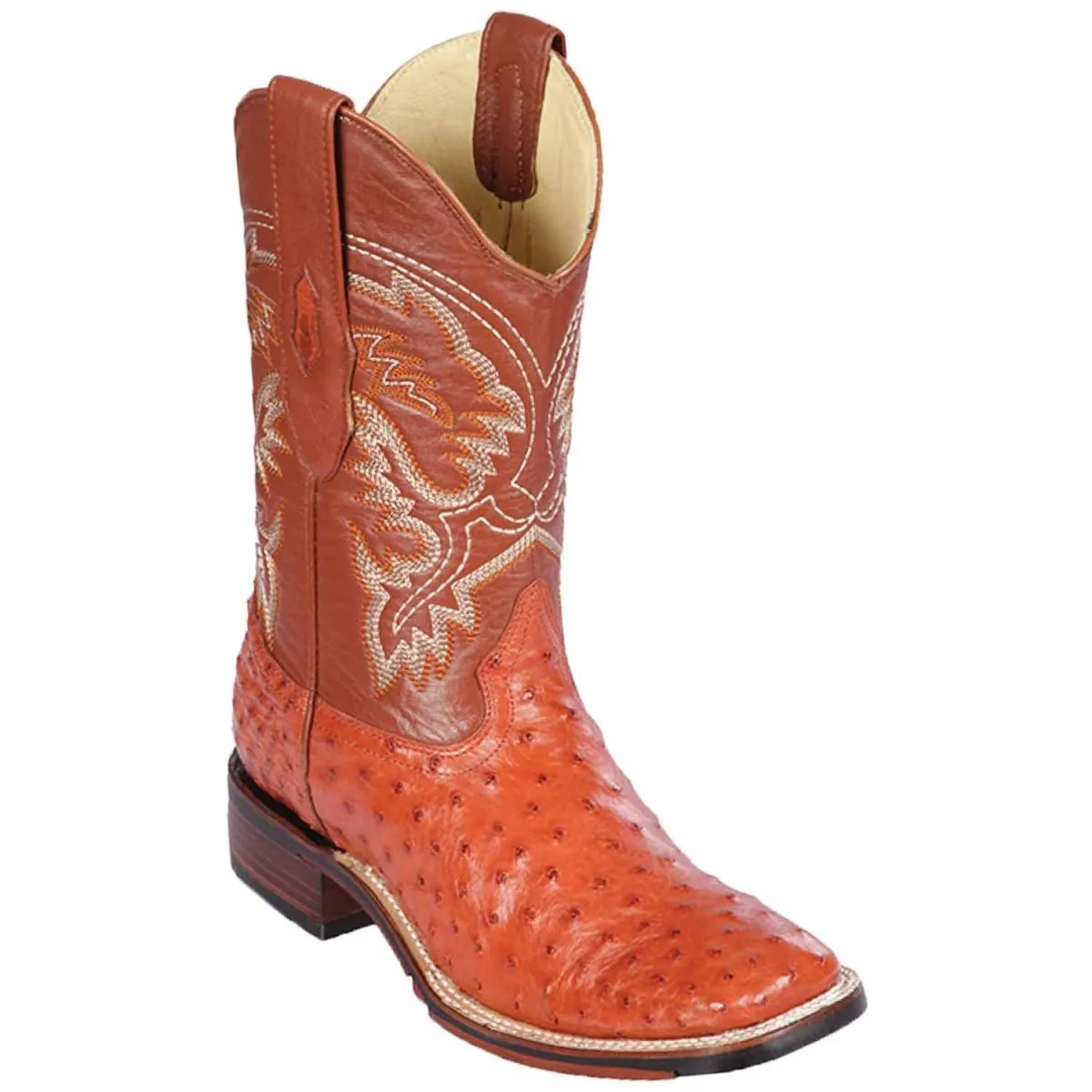 Botas de Avestruz Horma Amplia Suela TPU