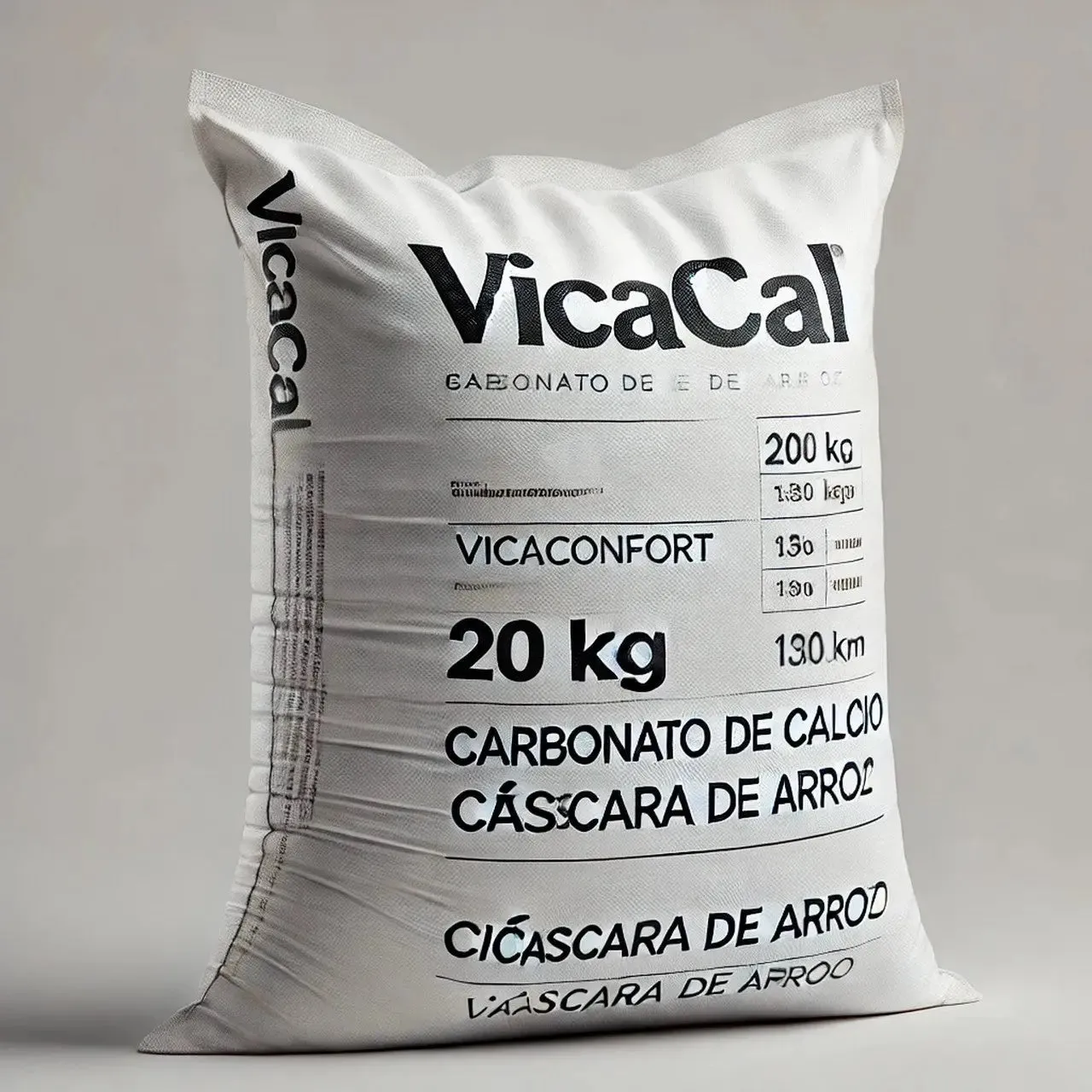 Cama para ganado carbonato calcio y cascara de arroz