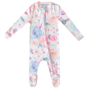 COPPER PEARL BEBE NIÑA PIJAMA BLOOM ZIP-UP
