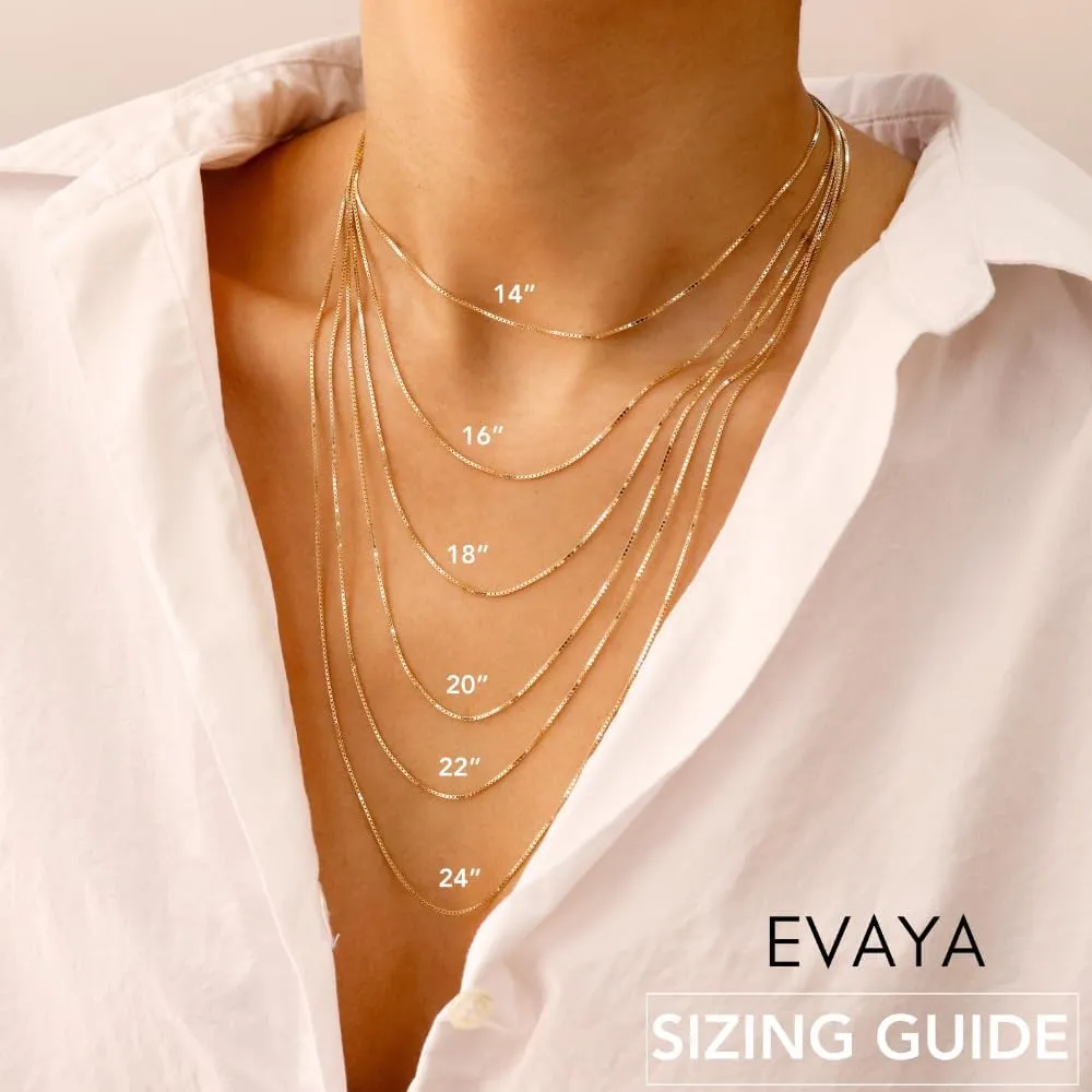 EVAYA 14k Gold Miami Cuban Chain Necklace for Women & Men (3mm-5mm Width, 16-24" Length) - Cadenas de Oro Puro de 14K