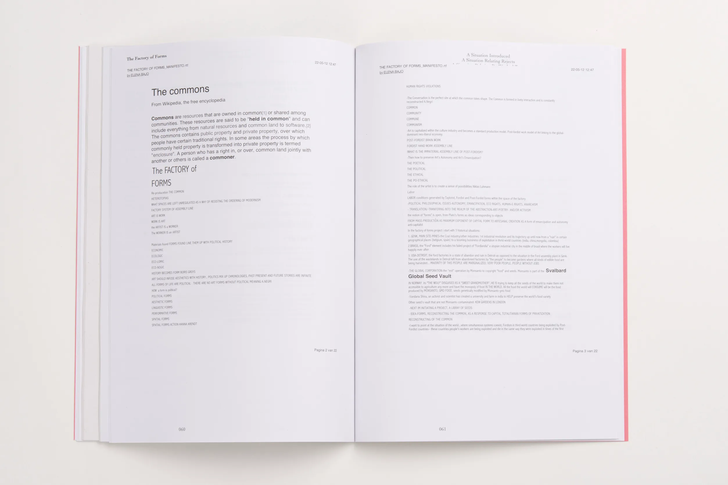 Factory of Forms: Relational settings by Elena Bajo