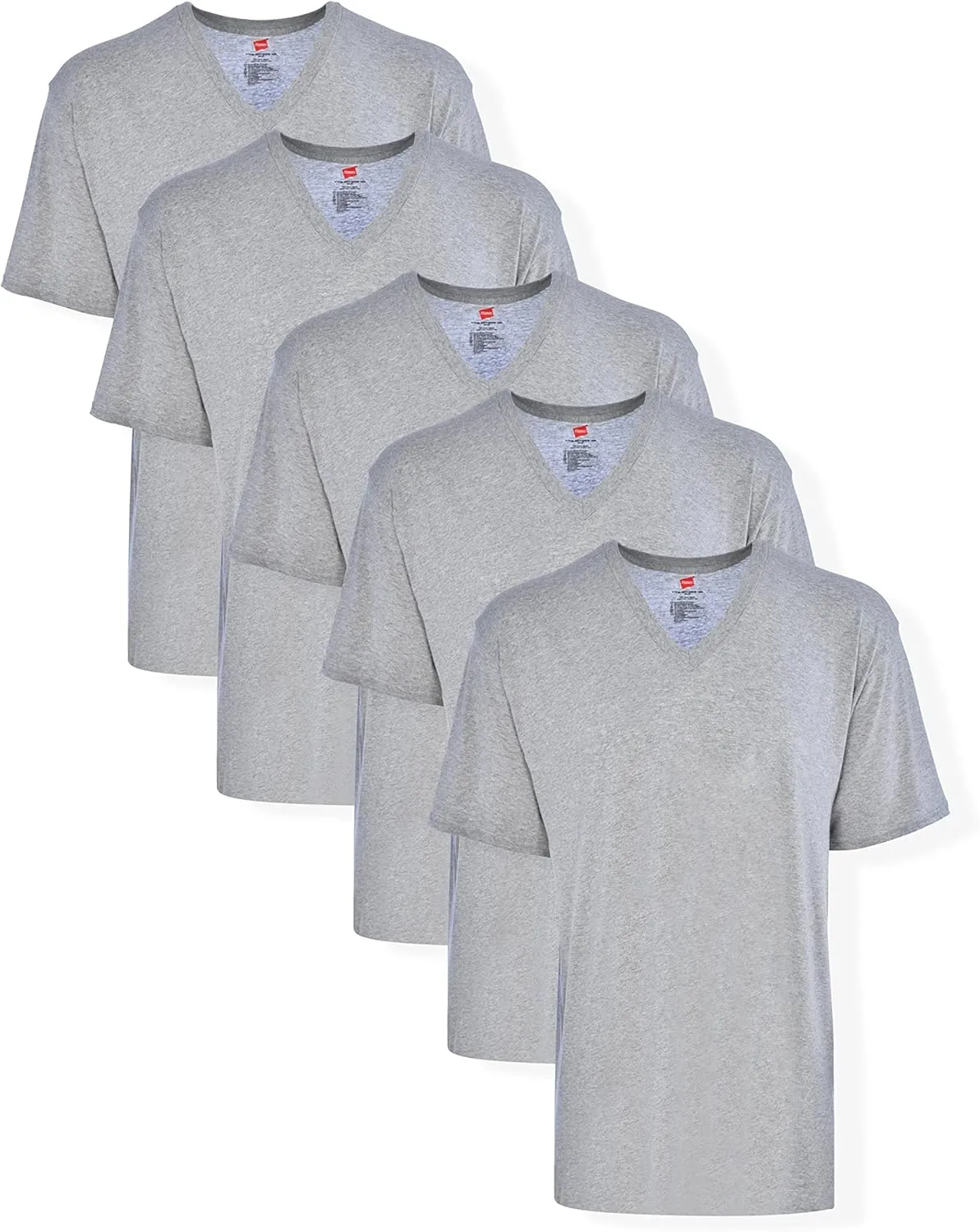 Hanes Men??s Tall V-Neck Undershirts ?C Tagless 100% Cotton Multipack, Lightweight Base Layer Camisetas para Hombre Alto