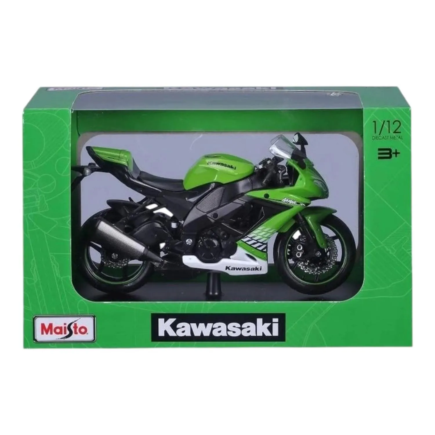 Jada Toys Vehículo Motocicleta Verde Ninja Zx-10R Escala 1:12 Kawasaki