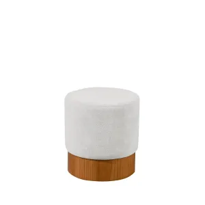 Puff Ellis 40 cm - Bouclê Cinza Claro