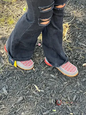 TWISTED X WOMEN CHUKKA DRIVING MOC GREY & GRENADINE CASUAL SHOE