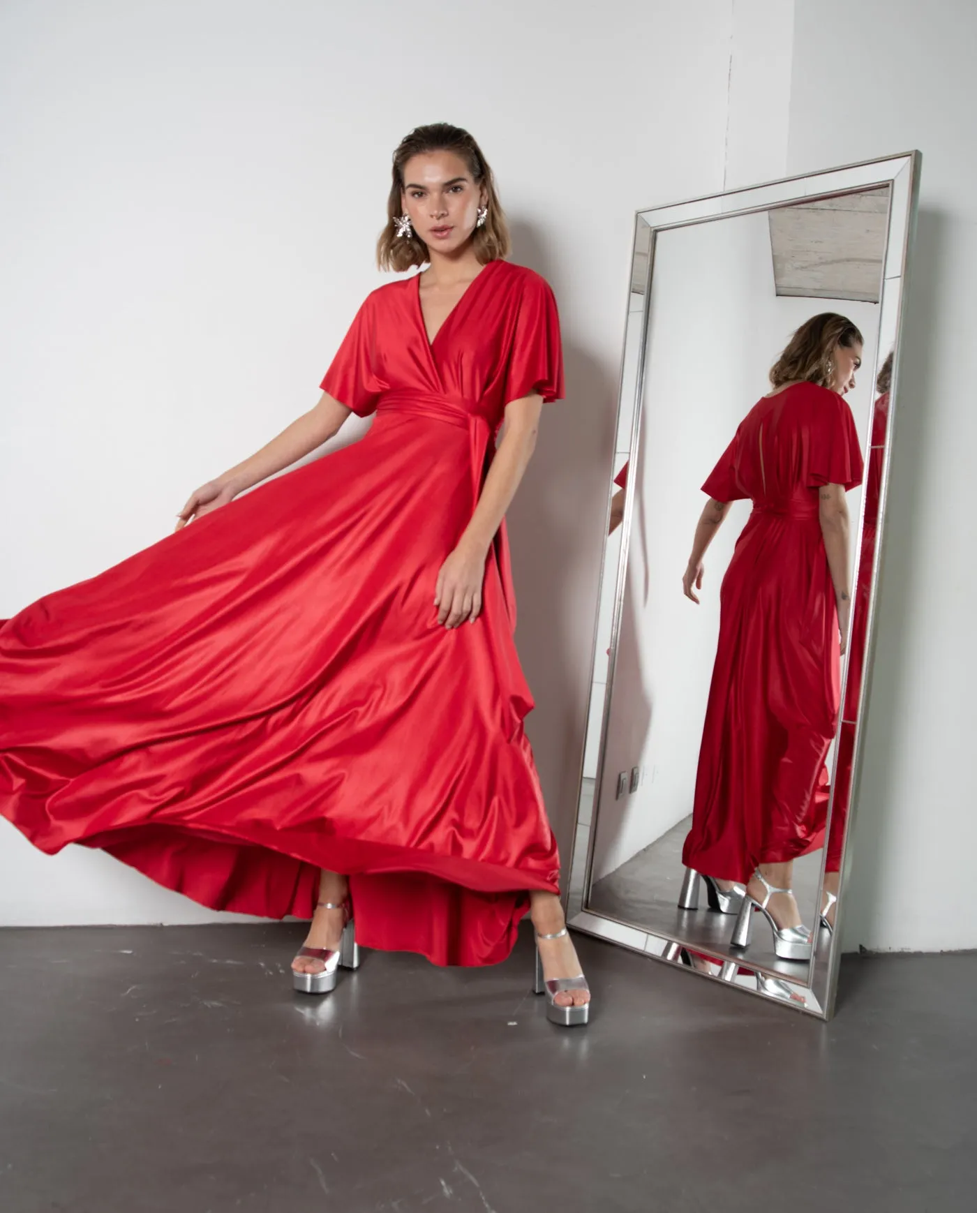 Vestido Largo de Fiesta Noa Rojo