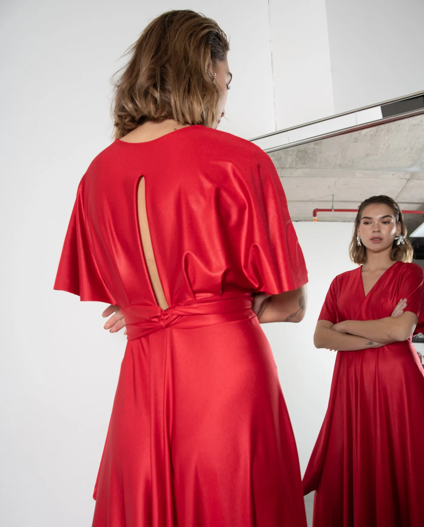 Vestido Largo de Fiesta Noa Rojo