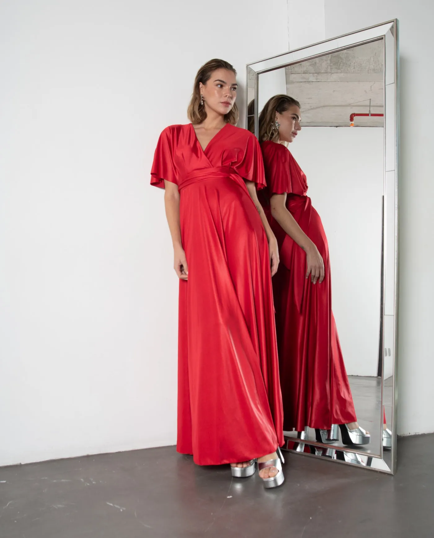 Vestido Largo de Fiesta Noa Rojo