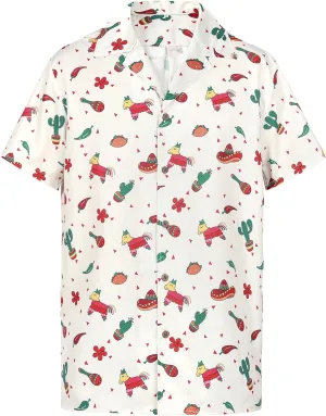 Zando Hawaiian Shirt for Men Funny Animal Tropical Shirts for Men Short Sleeve Button Down Vacation Shirt Summer Beach Shirt