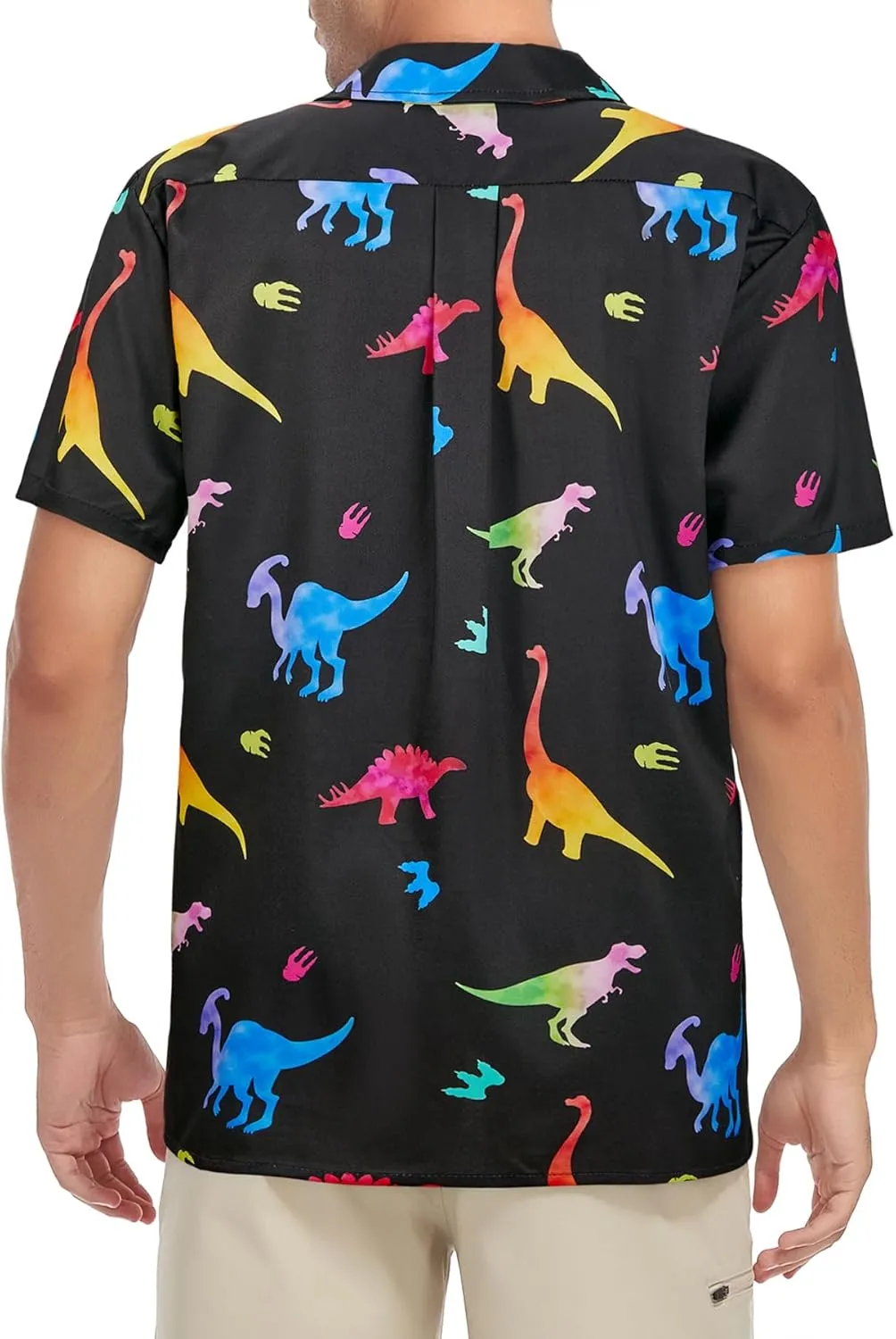 Zando Hawaiian Shirt for Men Funny Animal Tropical Shirts for Men Short Sleeve Button Down Vacation Shirt Summer Beach Shirt