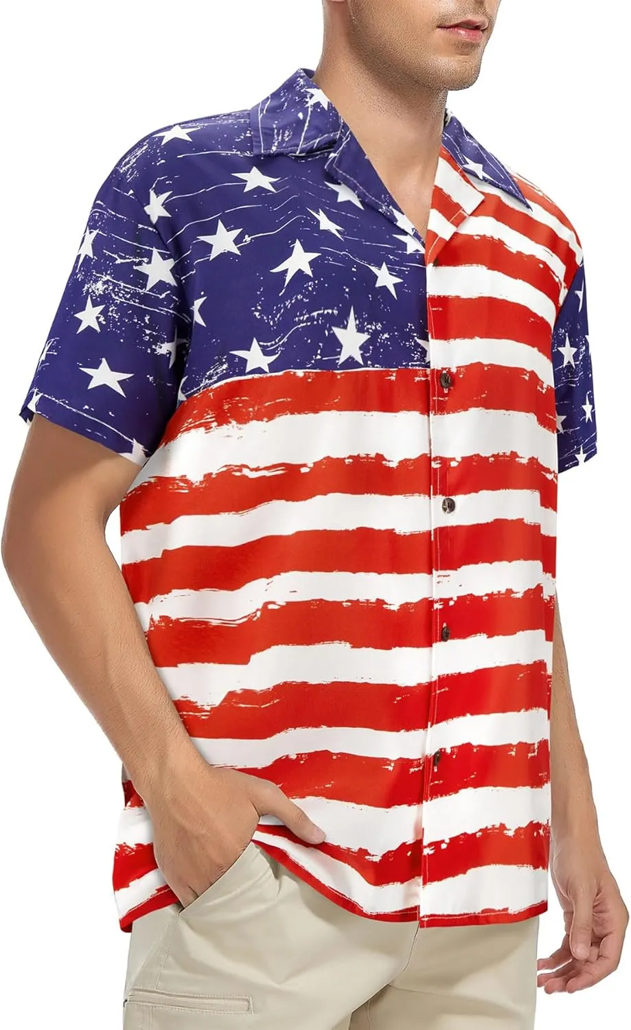 Zando Hawaiian Shirt for Men Funny Animal Tropical Shirts for Men Short Sleeve Button Down Vacation Shirt Summer Beach Shirt