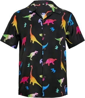 Zando Hawaiian Shirt for Men Funny Animal Tropical Shirts for Men Short Sleeve Button Down Vacation Shirt Summer Beach Shirt